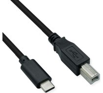 Roline USB 2.0 Cable Type C, C-B, M/M, black, 4.5 m | 11.02.8338 | 7630049687608 | 11.02.8338