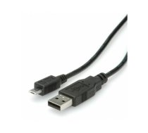 ROLINE USB 2.0 Cable, USB Type A M - Micro USB B M 0.8 m | 11.02.8754
