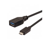 ROLINE USB 3.1 Type C cable, C-A, M/F, OTG, black, 0.15 m | 11.02.9030