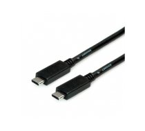 ROLINE USB 3.2 Gen 2 Cable, PD (Power Delivery) 20V5A, with Emark, C-C, M/M, bla | 11.02.9053