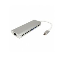 ROLINE USB Type C docking station, 4K HDMI, 2x USB 3.0 ports, 1x SD/MicroSD card | 12.02.1037