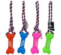 Rotaļlieta gumijas Kauls ar virvi 32cm, mix | 4750959146989 | 4750959146989 | 9146989
