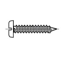Screw; 3.9x19; Head: cheese head; slotted; 1mm; steel; zinc; BN 941 | B3.9X19/BN941  | 1372505