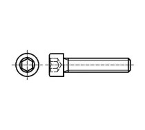 Screw; M10x20; 1.5; Head: cheese head; hex key; HEX 8mm; steel; zinc | B10X20/BN3  | 1004859