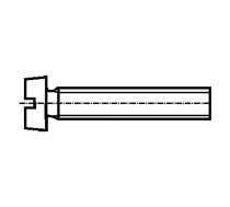 Screw; M2x6; 0.4; Head: cheese head; slotted; 0,5mm; steel; DIN 84A | B2X6/BN328  | 1120360