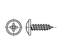 Screw; with flange; 2.9x6.5; Head: button; Pozidriv; PZ1; steel | B2.9X6.5/BN14072  | 2099837