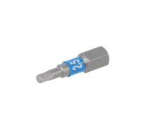 Screwdriver bit; hex key; HEX 2.5mm; 1/4"; Overall len: 25mm | WERA.05056682001 | 05056682001