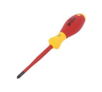 Screwdriver; insulated,slim; Pozidriv®; PZ2; Blade length: 100mm | WIHA.3241/PZ2  | 35396