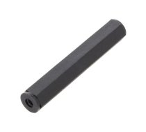 Screwed spacer sleeve; hexagonal; polyamide; M2; L: 30mm; black | TFF-M2X30/DR181  | 181X30