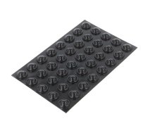 Self-adhesive foot; H: 6.4mm; black; polyurethane; Dim: Ø15.9mm | SJ6125/BK  | 7000052035