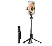 Selfie Stick - with detachable bluetooth remote control, tripod and LED light - P90D BLACK | UCH001165  | 5900217998495 | UCH001165