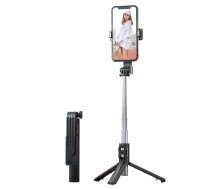 Selfiju stick MINI - ar noņemamu Bluetooth tālvadības pulti un statīvu - P20S melns | UCH001174  | 5900217998587 | UCH001174