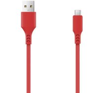 Setty kabelis USB- microUSB 1.8 m 2A sarkans | GSM111088 | 5900495939531 | 85044030