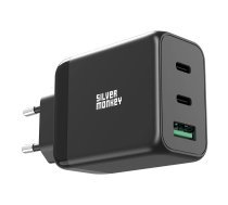 Silver Monkey GaN 65W wall charger 2x USB-C PD 1x USB-A QC 3.0 - black | SMA149  | 5900779359086 | SMA149