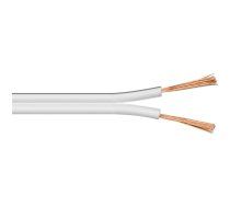 Skaļruņa kabelis balts CCA, kabeļa diametrs 2 x 0,75 mm² | 27521m  | 4040849275210