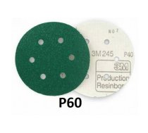 Slīpēšanas disks Velcro 245 Hookit 6 atveres 150mm P60, 3M | A01690_3M  | A01690&3M | A01690&3M