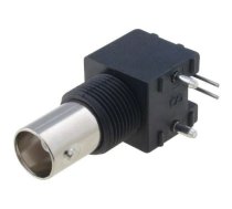 Socket; BNC; female; insulated; angled 90°; 75Ω; THT; POM | RF1-01A-D-00-75  | RF1-01B-D-00-75