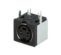 Socket; DIN mini; female; PIN: 4; shielded; THT; on PCBs; angled 90° | TM0508A/4  | TM 0508 A/4