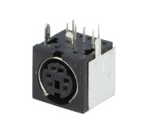 Socket; DIN mini; female; PIN: 6; shielded; THT; on PCBs; angled 90° | TM0508A/6  | TM 0508 A/6