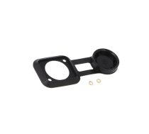 Socket gasket with dust cap; black; XLR standard; 19x24mm; FT | CP299802  | CP299802