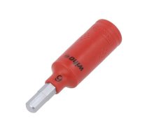 Socket; hex key,insulated,socket spanner; HEX 6mm; 1/4"; 65mm | WIHA.43112  | 43112