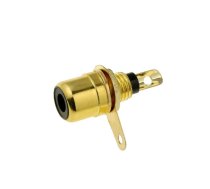 Socket; RCA; female; gold-plated; for panel mounting; 6mm | CC-116