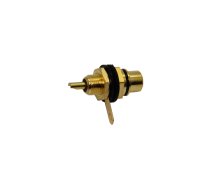 Socket; RCA; female; insulated; gold-plated; for panel mounting | CC-222B