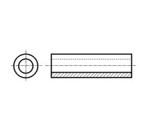 Spacer sleeve; cylindrical; polyamide; L: 25mm; Øout: 5mm; -30÷85°C | FIX-3-25  | FIX-3-25