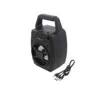 Speaker; black; Jack 3,5mm,microSD,USB A,USB B micro; 10m; 4h | SPK-BT-14 | SPK-BT-14