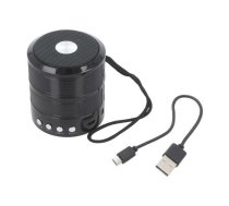 Speaker; black; microSD,USB B micro; 100Hz÷20kHz; 10m; 400mAh; 3h | SPK-BT-08-BK | SPK-BT-08-BK