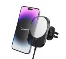 Spigen car mount with charger ITM12W Onetap Pro 3 Magnetic Magsafe Vent Car Mount Wireless Charger black | BRA012779  | 8809811853520 | BRA012779