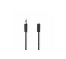 Stereo audio kabelis 3,5mm male - 3,5mm female 2,0m melns | CAGL22050BK20 | 5412810420056