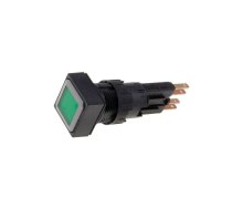 Switch: push-button; 16mm; Stabl.pos: 1; green; filament lamp | Q18LT-GN/WB  | Q18LT-GN/WB