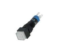 Switch: push-button; Pos: 2; SPDT; 0.5A/250VAC; 1A/24VDC; ON-(ON) | V8F-11-230W  | LAS4F-11/230/W