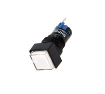 Switch: push-button; Pos: 2; SPDT; 0.5A/250VAC; 1A/24VDC; ON-(ON) | V12F-11-230W  | LAS2F-11/230/W