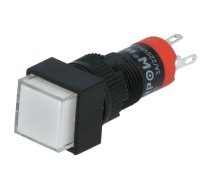 Switch: push-button; Pos: 2; SPDT; 0.5A/250VAC; 1A/24VDC; ON-(ON) | V10F-11-24W  | LAS3F-11/24/W