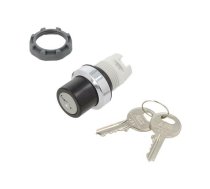 Switch: rotary with key; 22mm; black/silver; none; IP66; prominent | M2SSK1-301  | 1SFA611280R3001