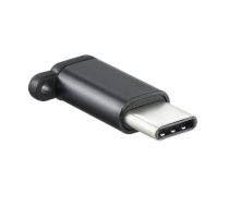 TakeMe Lādētāja vada Adapteris no Micro USB (ligzda) uz USB-C (Type-C) spraudnis Melns (OEM) | TM-MICR-TPC-BK  | 4752128061383 | TM-MICR-TPC-BK