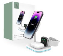 Tech-Protect QI15W-A27 3in1 inductive charger with stand with MagSafe for smartphone | Apple Watch | AirPods - white | 23344-0  | 9490713934647 | 23344-0