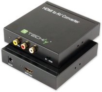 Techly HDMI to RCA composite video + audio stereo L|R converter adapter F|F | 301672  | 8057685301672 | 301672