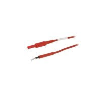 Test lead; 19A; probe tip,banana plug 4mm; Len: 1m; red | AL8322ZPK1100-RT  | AL 8322 / ZPK / 1 / 100 / RT