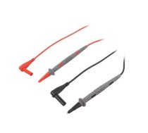 Test leads; probe tip x2,angular banana plug 4mm x2; black,red | POM-6601  | 6601