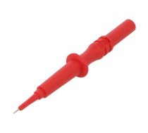 Test probe; 1A; 600V; red; Tip diameter: 0.75mm; Socket size: 2mm | POM-72923-2  | 72923-2