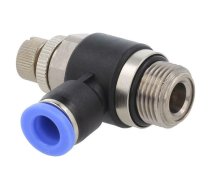 Throttle-check valve; -0.95÷15bar; nickel plated brass,PBT | 188.038-8  | 188.038-8