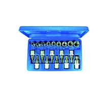 Condor Werkzeug Torx muciņu un uzgaļu komplekts (19 gb., 1/2'', Е10-24/Т20-70). (C1008/1) | C1008/1