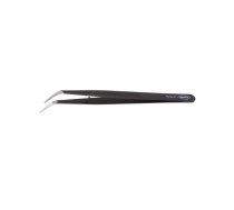 Tweezers; 155mm; for precision works; Blades: curved; black | KNP.923437  | 92 34 37