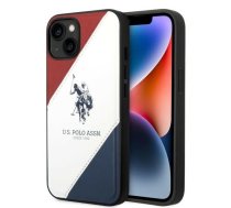 U.S. Polo PU Leather Double Horse Case for iPhone 14 Plus Red|White|Navy | USHCP14MPSO3  | 3666339073190 | USHCP14MPSO3