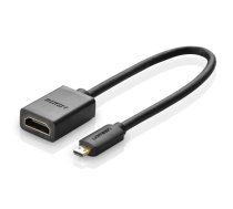 Ugreen 20134 Hdmi (Type D) uz Micro HDMI (Type A) Vada adapteris 19pin 4K 60Hz ARC 3D Ethernet 20cm Melns (20134) | 20134  | 6957303821341 | 20134