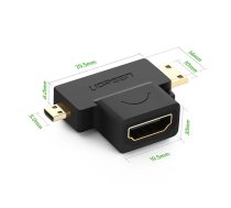 UGREEN 20144 adapter mini | micro HDMI to HDMI (black) | 20144 | 6957303821440 | 85444290