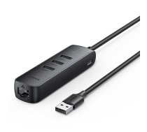 Ugreen adapter USB Type C - Ethernet RJ45 | 3 x USB black adapter (CM416) | CM416  | 6957303829842 | CM416